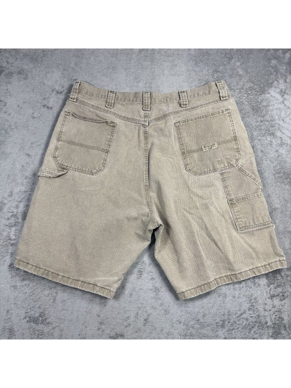 Y2K Grunge Wrangler Carpenter Shorts Mens 38 Distressed Utility Streetwear